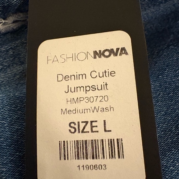 Women's Blue Denim Jumpsuit - Picture 7 of 8